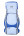 Рюкзак туристический Хальмер 1, с латами, синий-голубой, 100 л, ТАЙФ